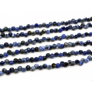 Бусины из содалита капля гр.5*5мм, 41см, 83 бусины