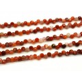 Бусины из сердолика капля гр.5*5мм, 39см, 84 бусины