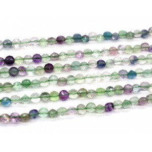 Бусины из флюорита капля гр.6*6мм, 38см, 64 бусины