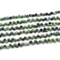 Бусины из цоизита (нат.) капля гр.5*5мм, 39см, 88 бусин