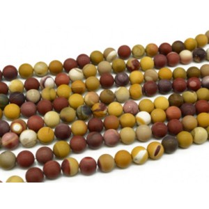 Бусины из яшмы мукаит шарик 12мм матовый, 39см, 32 бусины