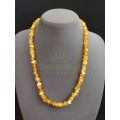 Бусы янтарь медовый галтовка 55см