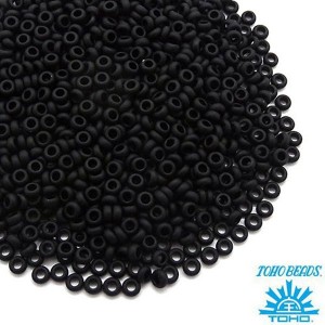 Бисер TOHO Demi Round №11 цвет 49F черный матовый непрозрачный ЯПОНИЯ 5 граммов