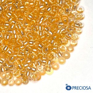 Бисер Чехия прозрачный хрустальный, персиковое отверстие,размер 10, арт. 38292 10 грамм