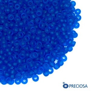 Бисер Чехия матовый, синие тона, 10 размер, арт. 60150m, 10 грамм