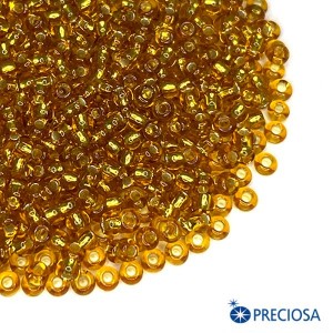 Бисер Чехия PRECIOSA прозрачный "Огонек", размер 10, арт. 17070  желтые тона 10 грамм