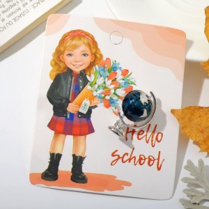 Брошь "Глобус", цвет морской, цвет серебристый Брошь "Глобус", цвет морской, цвет серебристый