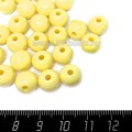 Бусины пластик 10 мм, канареечный жёлтый, упаковка 20 гр/около 40 шт