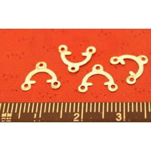 Коннектор посеребренный штампованный "Подковка" 8*10 мм 4 штуки/упаковка Коннектор посеребренный штампованный "Подковка" 8*10 мм 4 штуки/упаковка