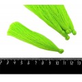 Кисточка 9-9,5 см, цвет неоновый зеленый, полиэстр, 6 штук/упаковка