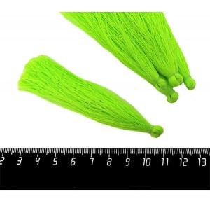 Кисточка 9-9,5 см, цвет неоновый зеленый, полиэстр, 6 штук/упаковка Кисточка 9-9,5 см, цвет неоновый зеленый, полиэстр, 6 штук/упаковка