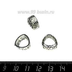 Оправа для страз ажурная для Триллианта 12 мм, цвет Никель, 1 штука