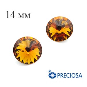 Риволи PRECIOSA Maxima 14 мм Topaz 1 штука