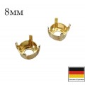 Оправа ss39 (8мм) Light Gold (plated) 4 отверстия 1 штука Германия