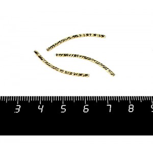 Трубочка Премиум рифленая 30*1,5 мм, позолота 1 штука