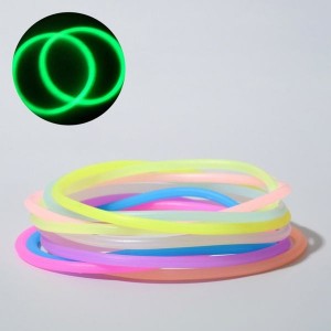 Силиконовый браслет "Светоотражающий" тонкая линия, набор 10 шт, цвет МИКС