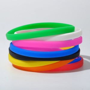 Силиконовый браслет "Классика", набор 10 шт, цвет МИКС