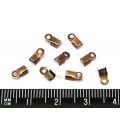 Концевики металлические нахлёст 6 мм старая медь 50 штук/упаковка