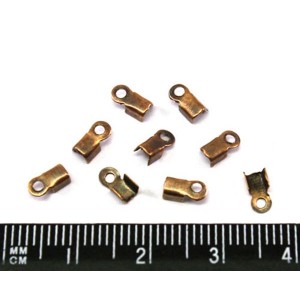 Концевики металлические нахлёст 6 мм старая медь 50 штук/упаковка