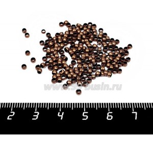 Кримпы (зажимные бусины) 2,5 мм цвет медь 5 грамм/ок. 250 штук