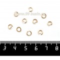 Колечки металлические разъемные 5*0,7 мм нержавеющая сталь (stainless steel) покрытие оксид титана, цвет золото, 40 штук/упаковка