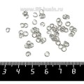 Колечки металлические разъемные 4*0,6 мм нержавеющая сталь (stainless steel), 60 штук/упаковка