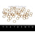 Колечки металлические двойная крутка 8 мм, цвет золото 50 штук/упаковка