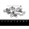 Колечки металлические разъемные 6,5*0,7 мм цвет Черный никель 80 штук/упаковка