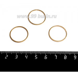 Коннектор нержавеющая сталь Колечко 20*1 мм цвет золото 1 штука