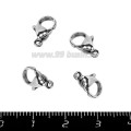 Замочек - карабин нержавеющая сталь (stainless steel 304), 12*6*3,5 мм, без колечек, 3 штуки/упаковка