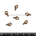 Замок карабин 12*6 мм цвет старая медь 10 штук/упаковка