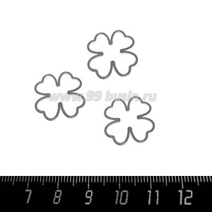 Коннектор нержавеющая сталь Клевер 15*16*1 мм цвет стальной 1 штука