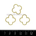 Коннектор нержавеющая сталь Четырехлистник 20*20*1 мм цвет золото 1 штука