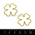 Коннектор нержавеющая сталь Клевер 30*32*1 мм цвет золото 1 штука