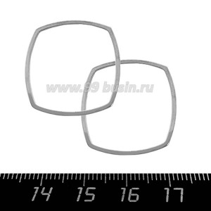 Коннектор нержавеющая сталь Криволинейный квадрат 24*24*1 мм цвет стальной 1 штука