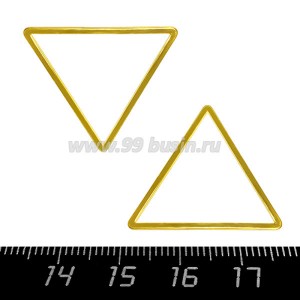 Коннектор нержавеющая сталь Треугольник 27*24*1 мм цвет золото 1 штука