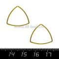 Коннектор нержавеющая сталь криволинейный Треугольник 20*20*1 мм цвет золото 1 штука