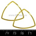 Коннектор нержавеющая сталь криволинейный Треугольник 32*32*1 мм цвет золото 1 штука