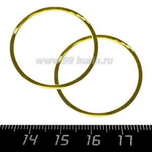 Коннектор нержавеющая сталь, Колечко 32*1 мм цвет золото 1 штука