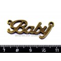 Коннектор Baby 38*17 мм, 2 петли, цвет бронза 1 штука