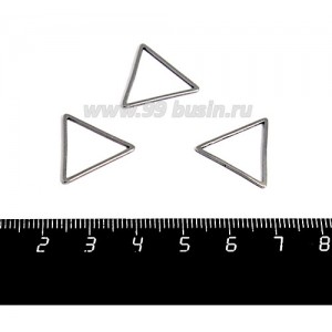 Коннектор нержавеющая сталь Треугольник 18*16*1 мм цвет стальной 1 штука