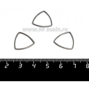 Коннектор нержавеющая сталь криволинейный Треугольник 18*16*1 мм цвет стальной 1 штука