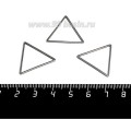 Коннектор нержавеющая сталь Треугольник большой 23*20*1 мм цвет стальной 1 штука