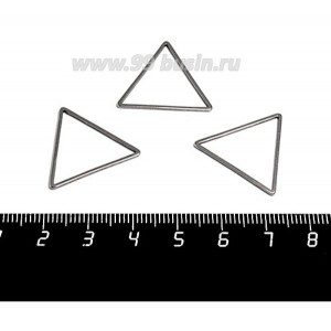 Коннектор нержавеющая сталь Треугольник большой 23*20*1 мм цвет стальной 1 штука