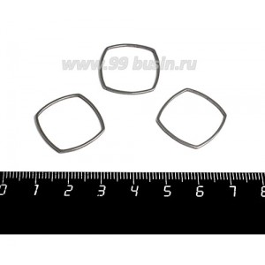 Коннектор нержавеющая сталь Криволинейный квадрат 20*20*1 мм цвет стальной 1 штука