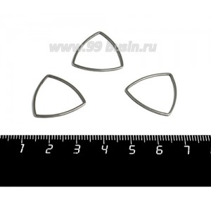 Коннектор нержавеющая сталь криволинейный Треугольник 20*20*1 мм цвет стальной 1 штука