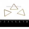 Коннектор нержавеющая сталь Треугольник 23*20*1 мм цвет золото 1 штука