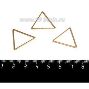 Коннектор нержавеющая сталь Треугольник 23*20*1 мм цвет золото 1 штука