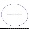Чокер основа для колье,  длина  45 см, толщина 1 мм, синий, 1 штука