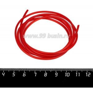 Шнур латексный (трубка) полый 2 мм красный 1 метр/упаковка